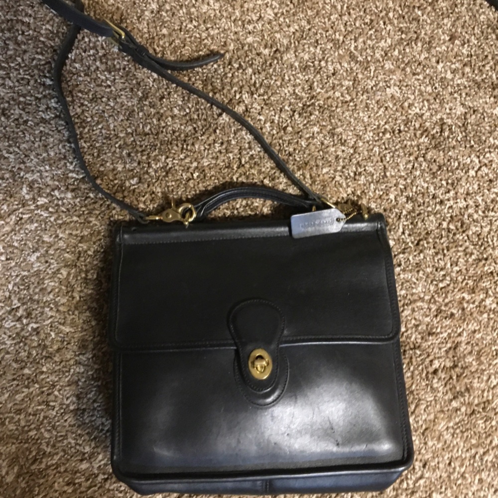 Coach Black Leather Crossbody Bag